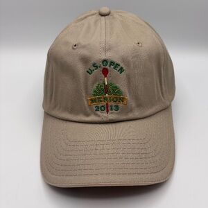 US Open 2013 Merion Logo Embroidered Golf Beige USGA Hat